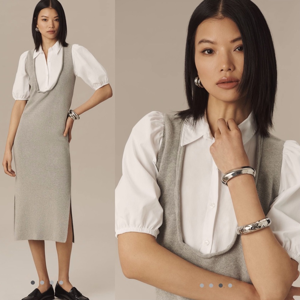 By Anthropologie Towfer knit shirt dress - Picture 1 of 11